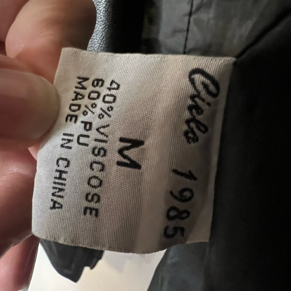 Cielo Basic - Black Faux Leather Biker Jacket - Picture 5 of 6